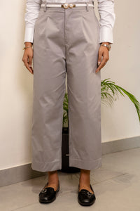 Grey Cotton Trousers