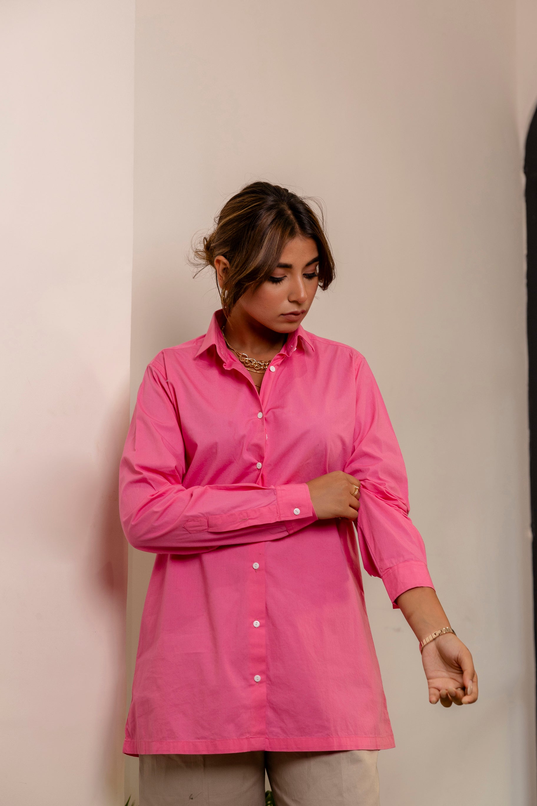 Pink Cotton Shirt